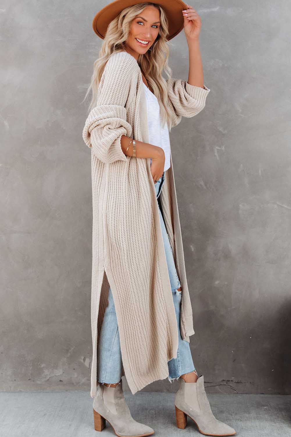 Beige Duster Cardigan