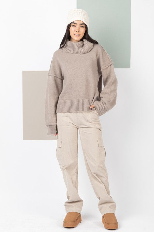 Solid Cozy Knit Sweater