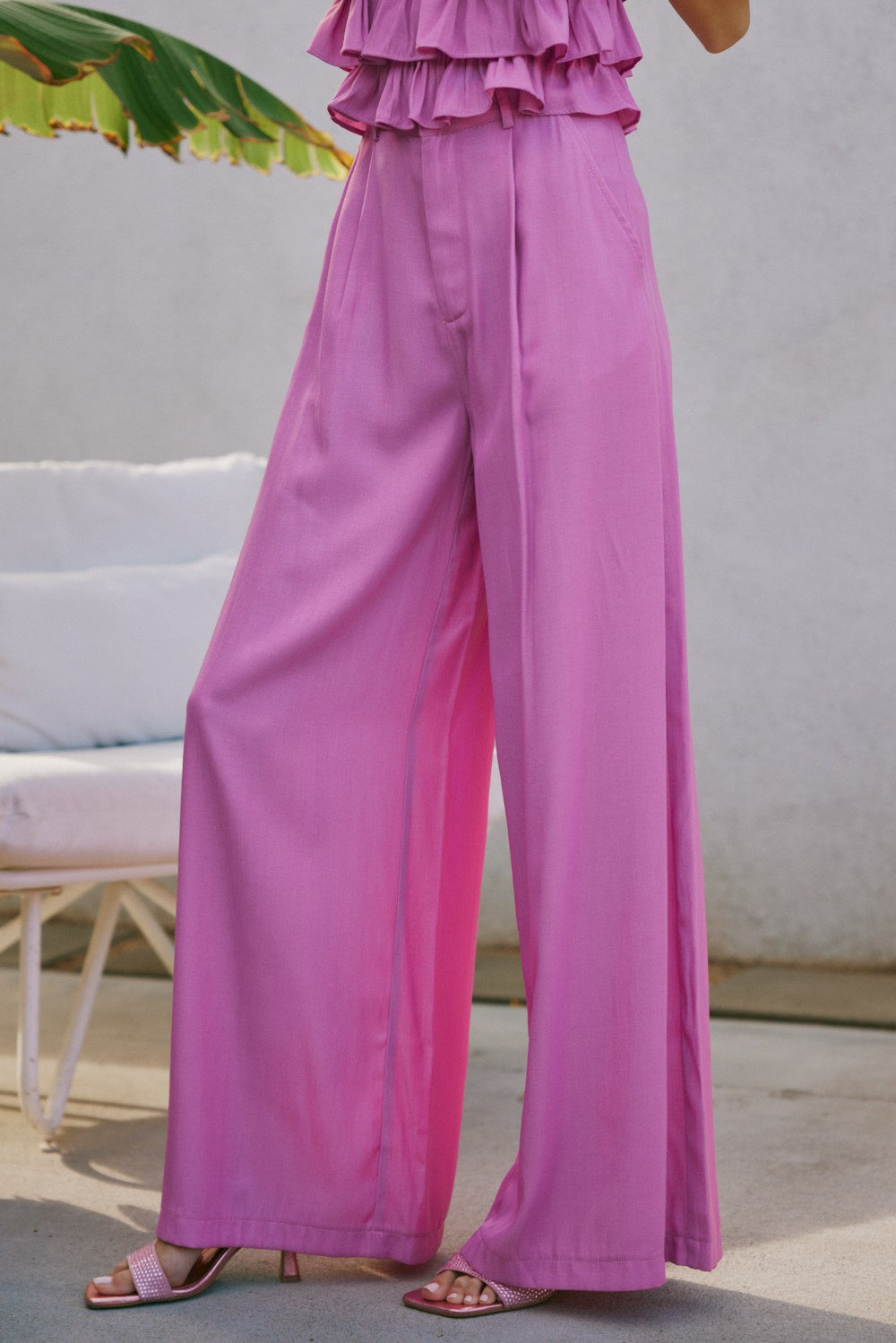 Pink Wide Leg Pant