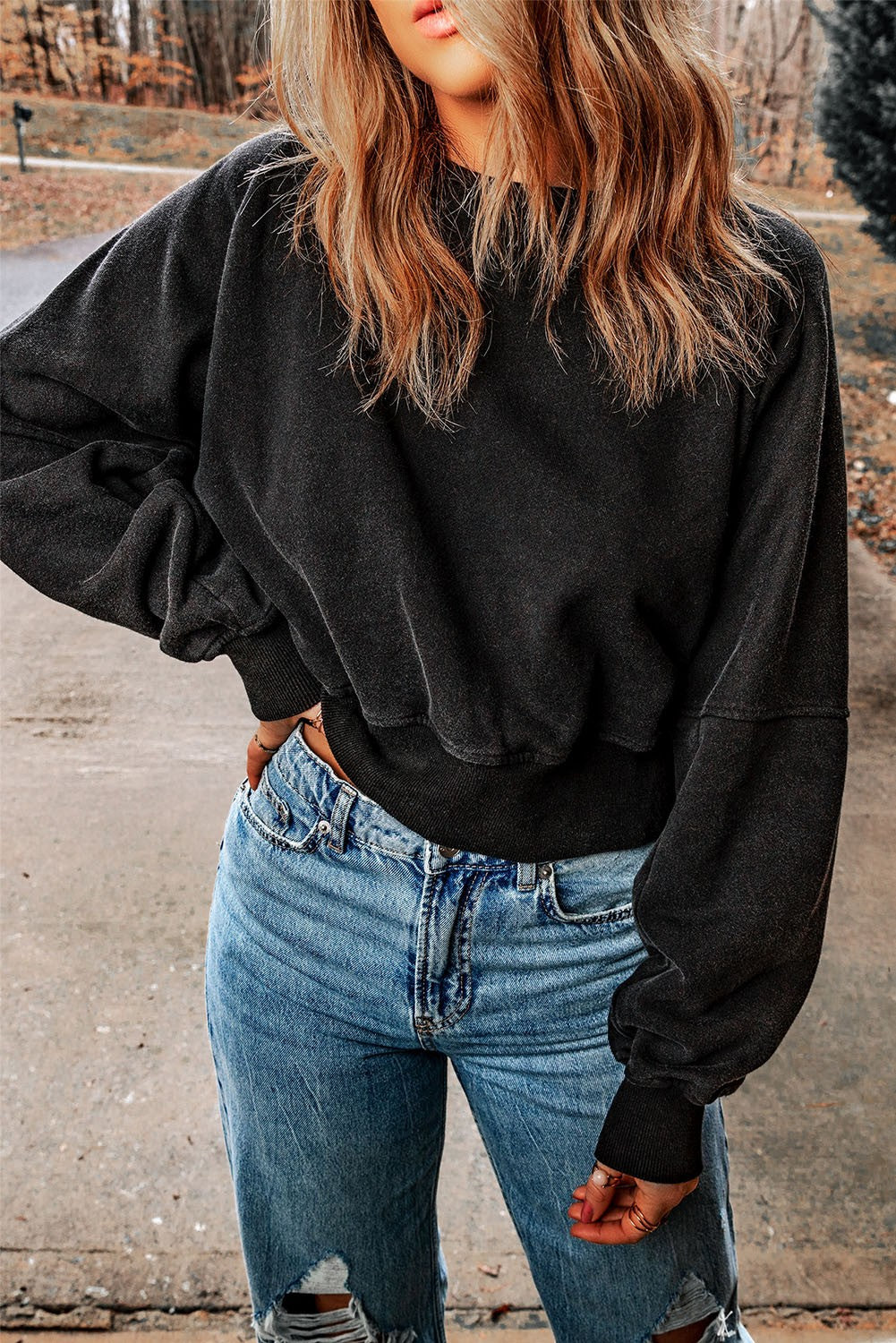 Open Back Sweatshirt