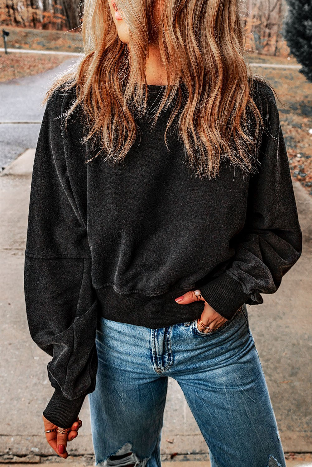 Open Back Sweatshirt