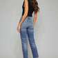 High Rise Slim Straight Jean