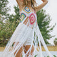 Multi Color Crochet Cover Up Top