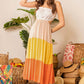 Colorblock Cut-Out Maxi Dress