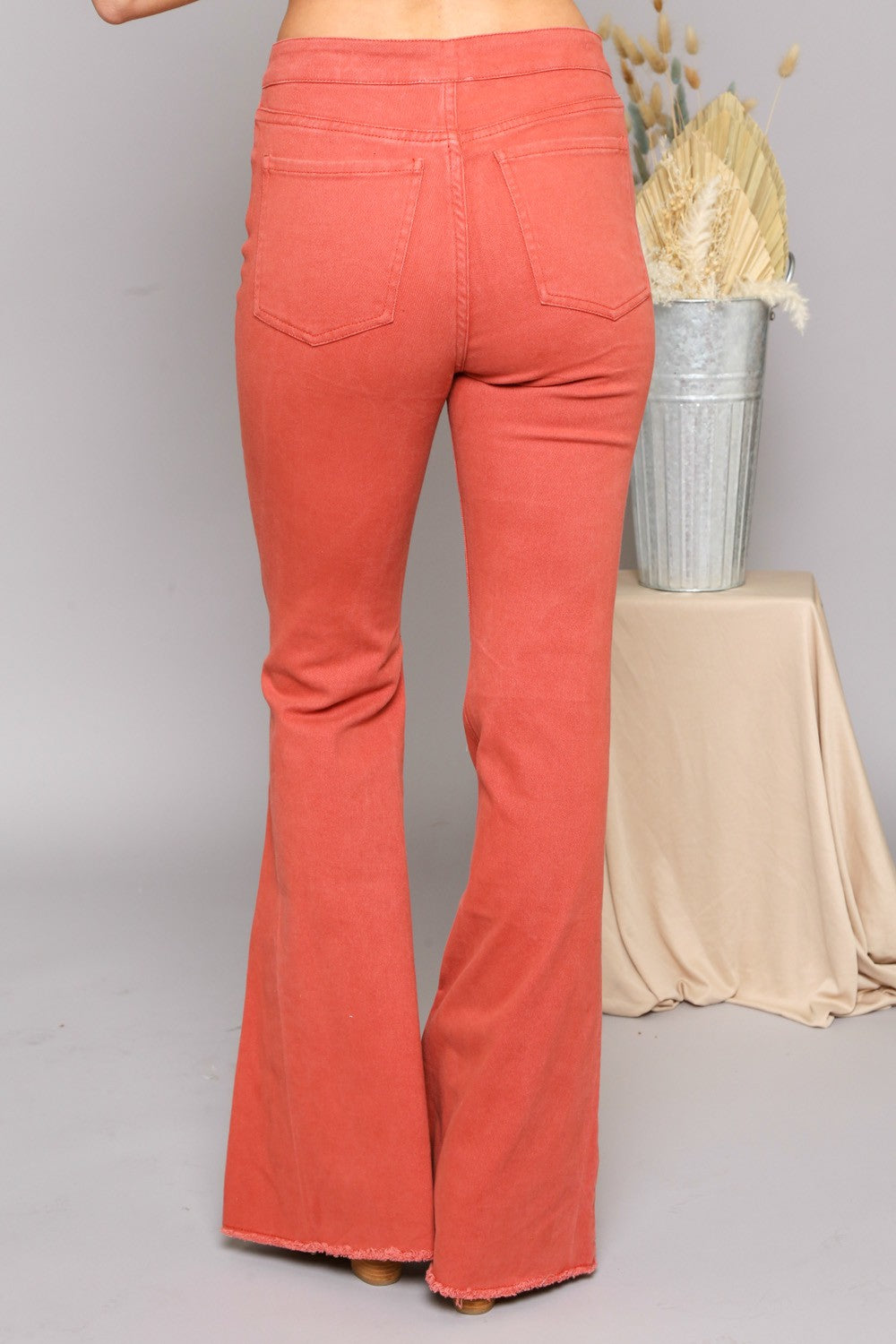 Lace Up Orange Pants